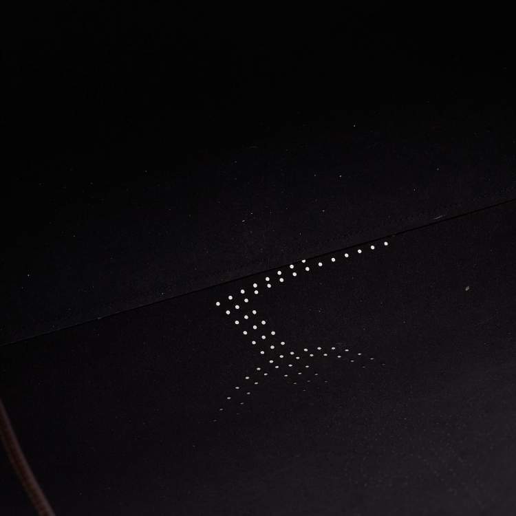Pre Owned Saint Laurent Brown Perforated Leather East/West Tote