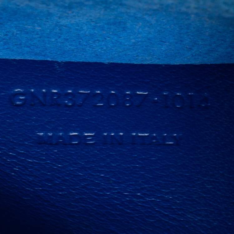 Pre Owned Saint Laurent Blue Leather Monogram Satchel