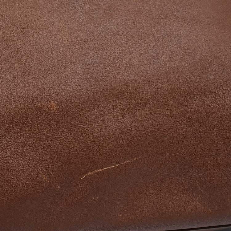 Pre Owned Saint Laurent Brown Leather Cabas Chyc Tote