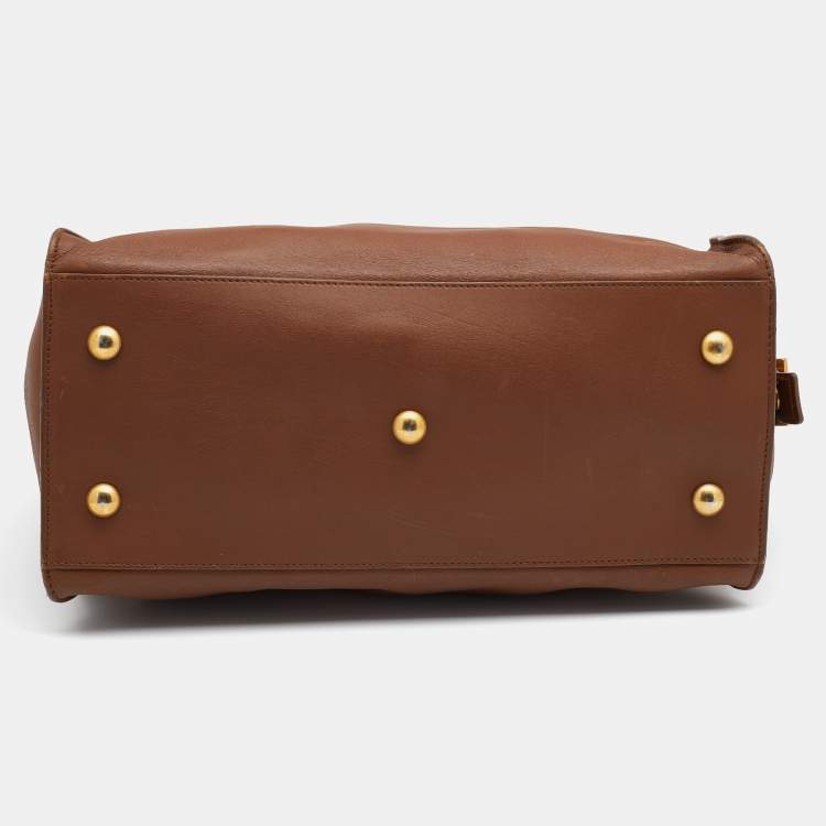 Pre Owned Saint Laurent Brown Leather Cabas Chyc Tote