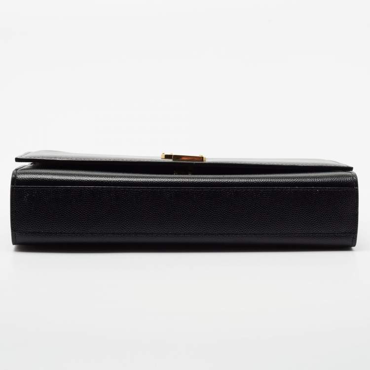 Pre Owned Saint Laurent Black Leather Medium Kate Shoulder Bag