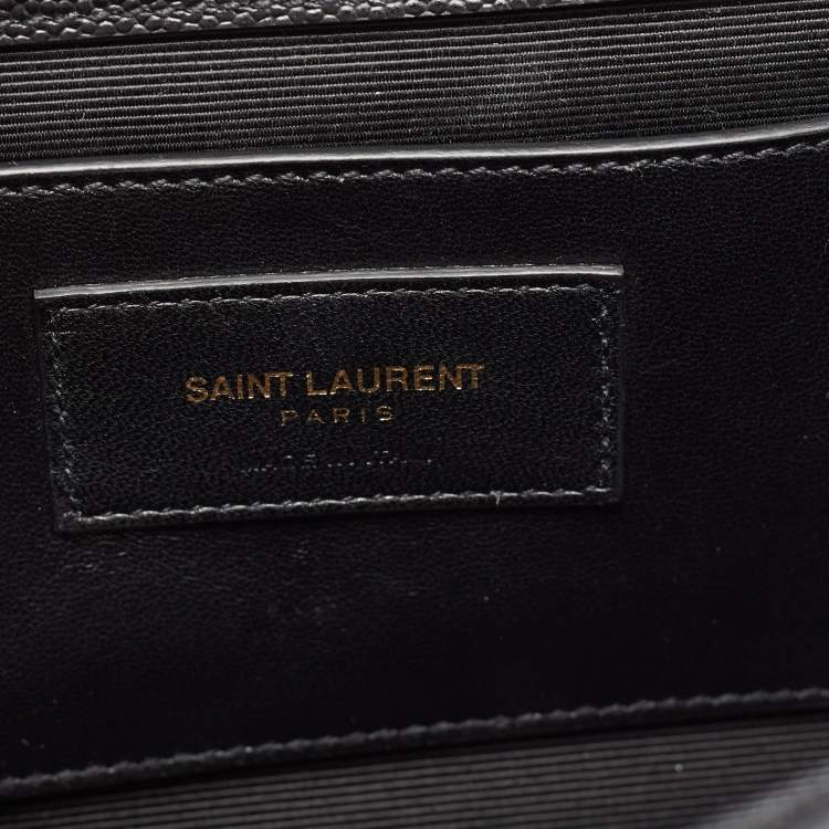 Pre Owned Saint Laurent Black Leather Medium Kate Shoulder Bag