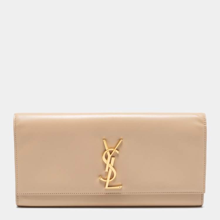 Ysl kate clutch store beige