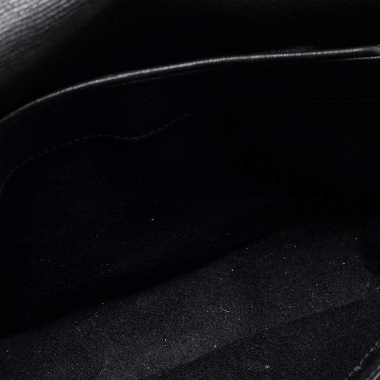 Pre Owned Saint Laurent Black Leather Chyc Flap Bag