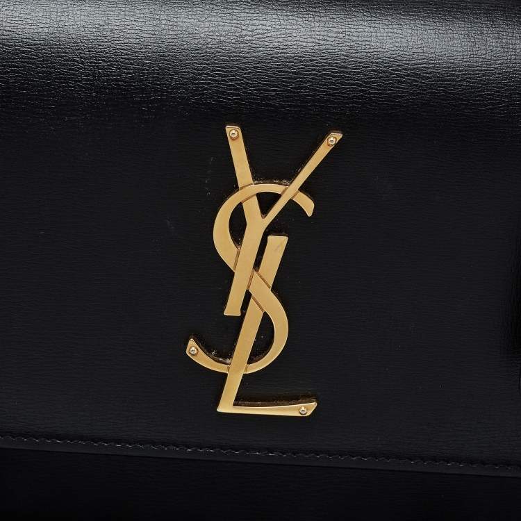Pre Owned Saint Laurent Black Leather Sunset Top Handle Bag