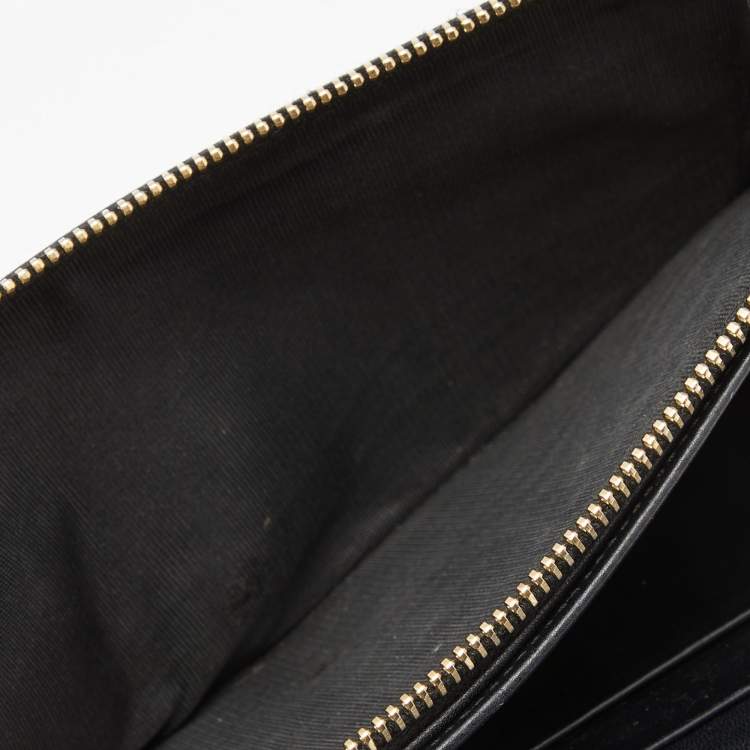 Pre Owned Saint Laurent Black Leather Ligne Y Clutch