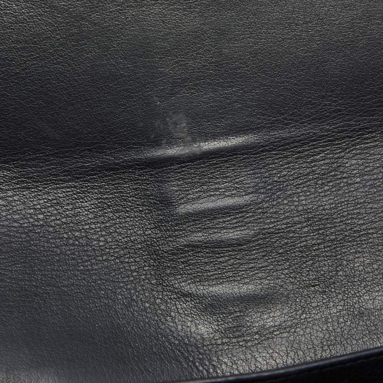 Pre Owned Saint Laurent Black Leather Ligne Y Clutch