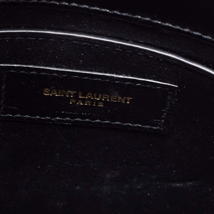 Pre Owned Saint Laurent Black Leather Tote