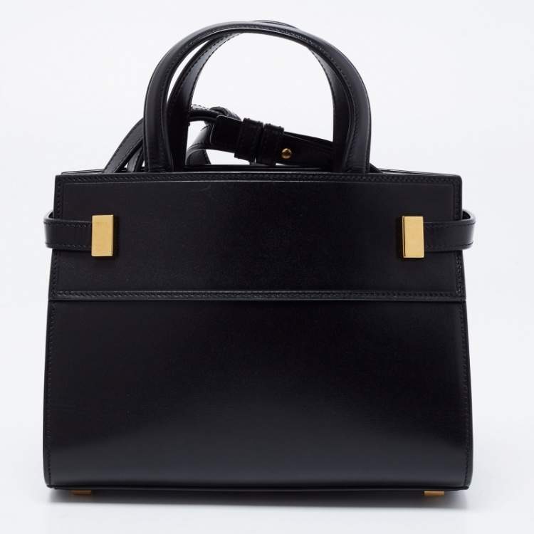 Pre Owned Saint Laurent Black Leather Tote