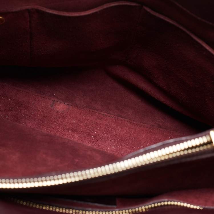 Pre Owned Saint Laurent Burgundy Leather Small Classic Sac De Jour Tote