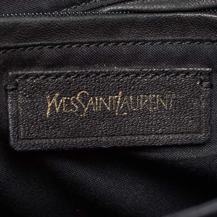 Pre Owned Yves Saint Laurent Black Leather Y-Ligne Shoulder Bag