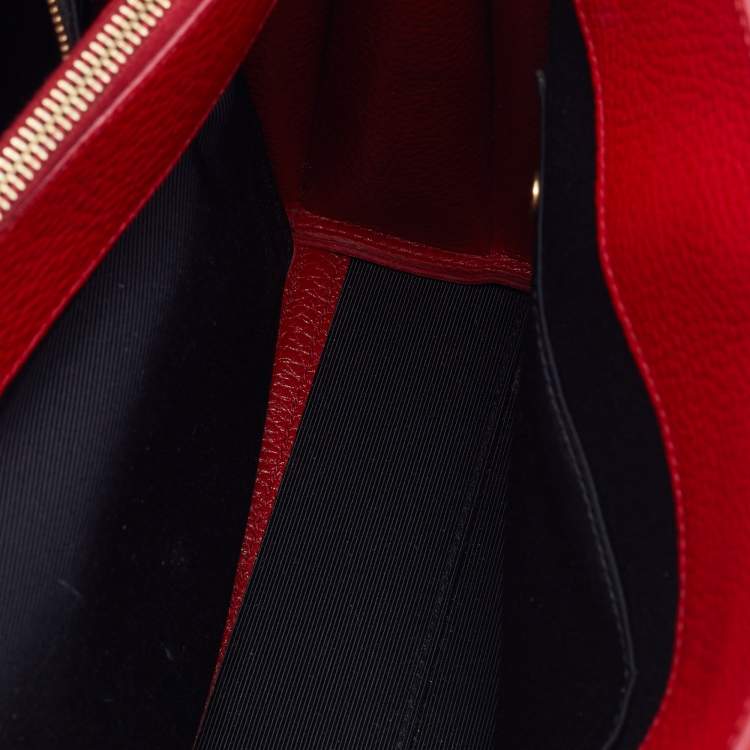 Pre Owned Saint Laurent Red Leather Small Classic Sac De Jour Tote