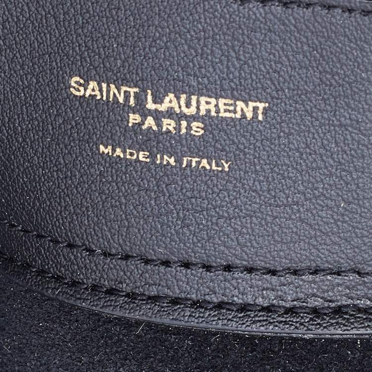 Pre Owned Saint Laurent Black Leather E/W Shopper Tote