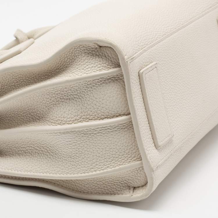 Pre Owned Saint Laurent White Leather Baby Classic Sac De Jour Tote