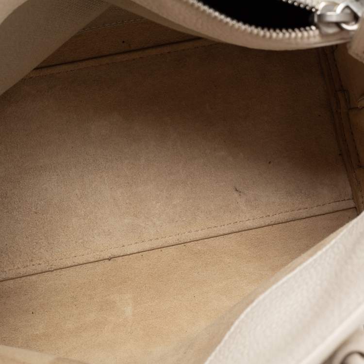 Pre Owned Saint Laurent White Leather Baby Classic Sac De Jour Tote