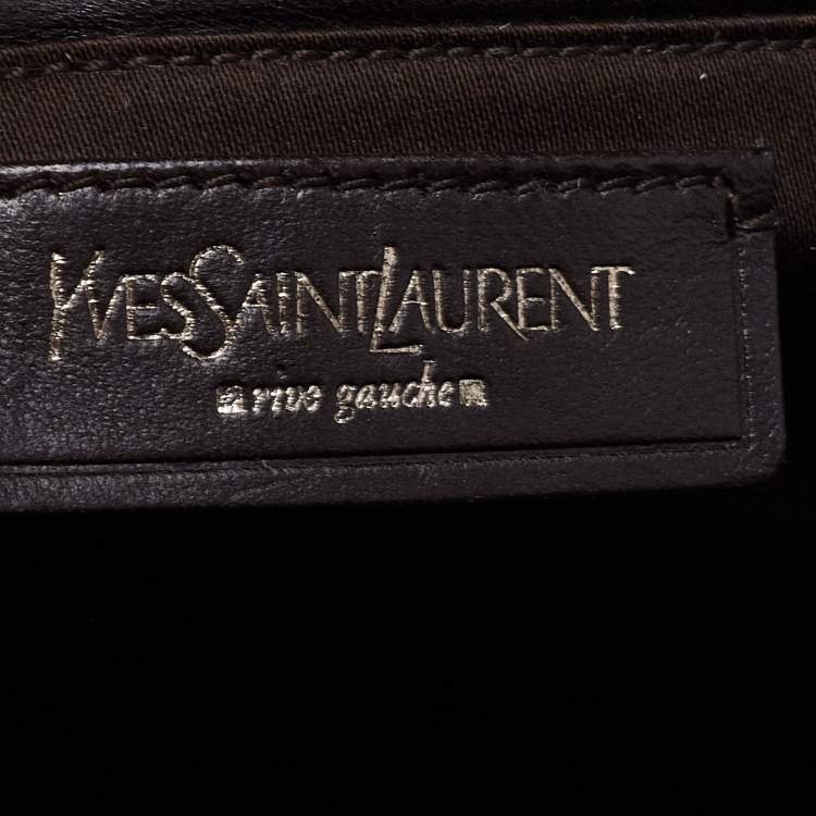 Pre Owned Yves Saint Laurent Rust Brown Patent Leather Large Muse Satchel