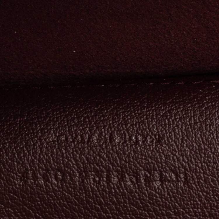 Pre Owned Saint Laurent Burgundy Leather Shopping Tote