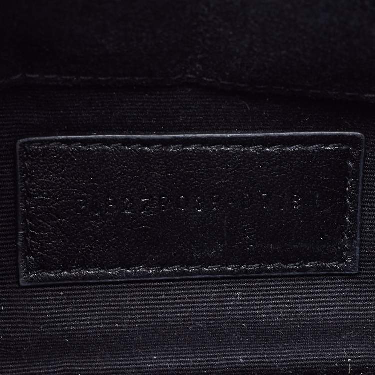 مملوكة مسبقًا Saint Laurent Black Quilted Leather Uptown Pouch