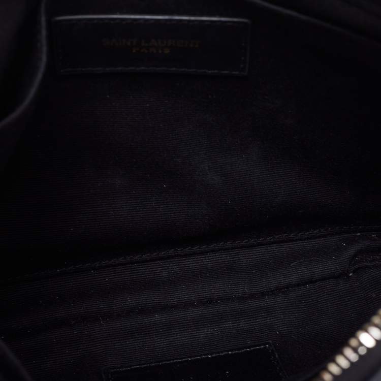 مملوكة مسبقًا Saint Laurent Black Quilted Leather Uptown Pouch