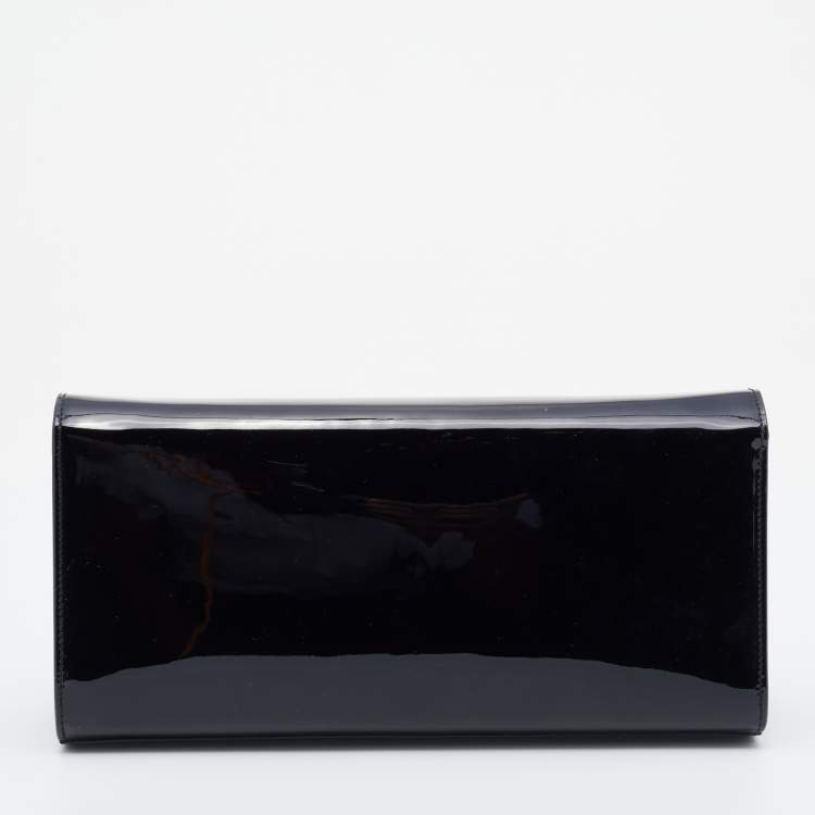 مملوكة مسبقًا Saint Laurent Black Patent Leather Kate Tassel Clutch