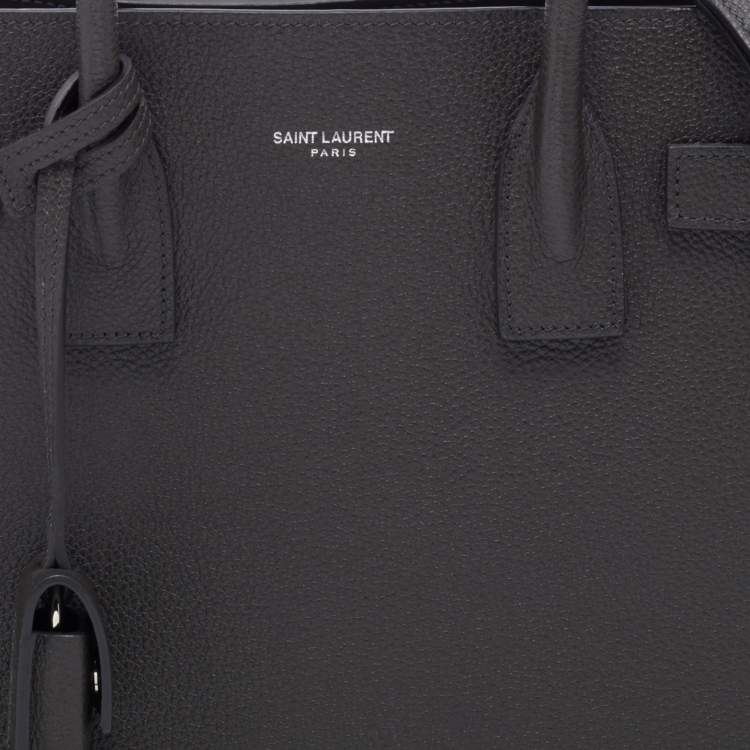 Pre Owned Saint Laurent British Dark Olive Leather Baby Classic Sac De Jour Tote
