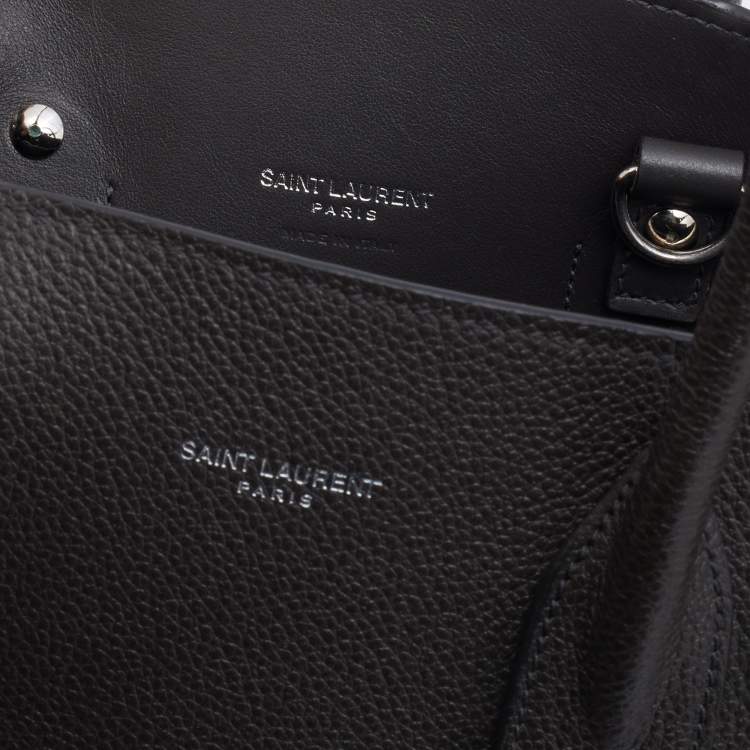 Pre Owned Saint Laurent British Dark Olive Leather Baby Classic Sac De Jour Tote