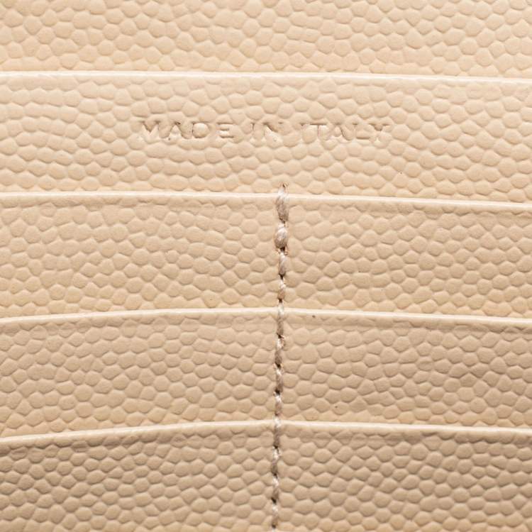 Pre Owned Saint Laurent Beige Leather Small Envelope Shoulder Bag