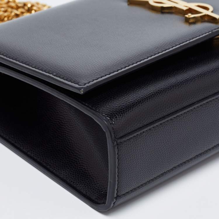 Pre Owned Saint Laurent Black Leather Kate Shoulder Bag