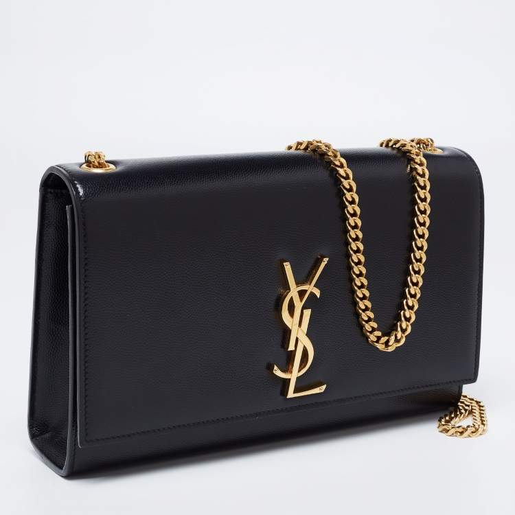 Pre Owned Saint Laurent Black Leather Kate Shoulder Bag