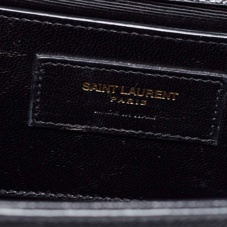 Pre Owned Saint Laurent Black Leather Kate Shoulder Bag