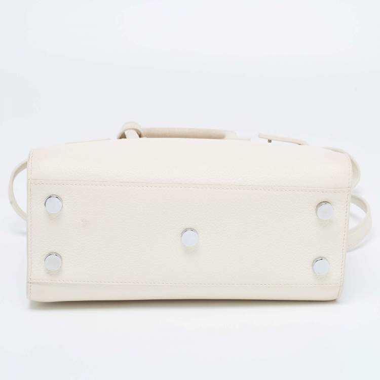 Pre Owned Saint Laurent Cream Leather Nano Classic Sac De Jour Tote