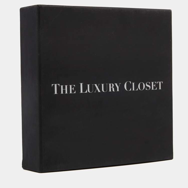Pre Owned Saint Laurent Burgundy Matelassé Leather Monogram Flap Wallet