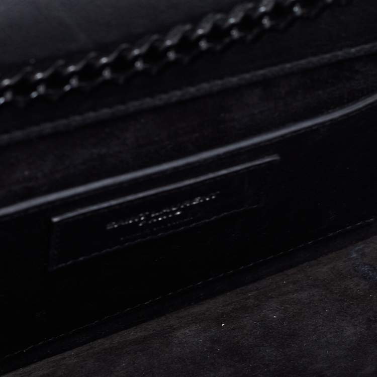 Pre Owned Saint Laurent Black Matelassé Leather Betty Shoulder Bag