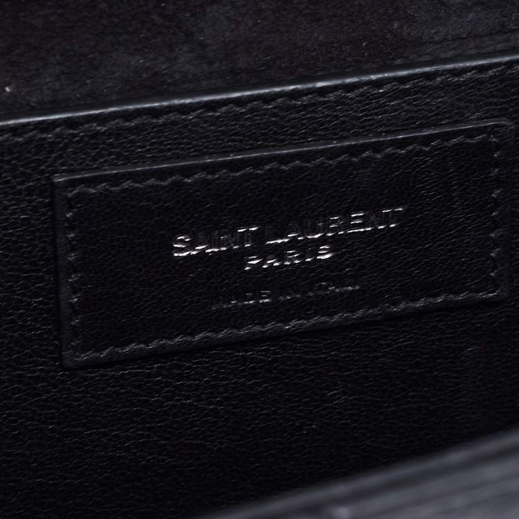 Pre Owned Saint Laurent Black Matelassé Leather Betty Shoulder Bag