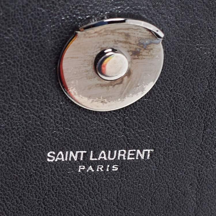 Pre Owned Saint Laurent Black Matelassé Leather Betty Shoulder Bag