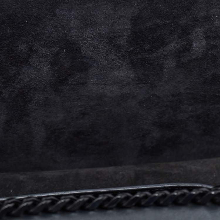 Pre Owned Saint Laurent Black Matelassé Leather Betty Shoulder Bag