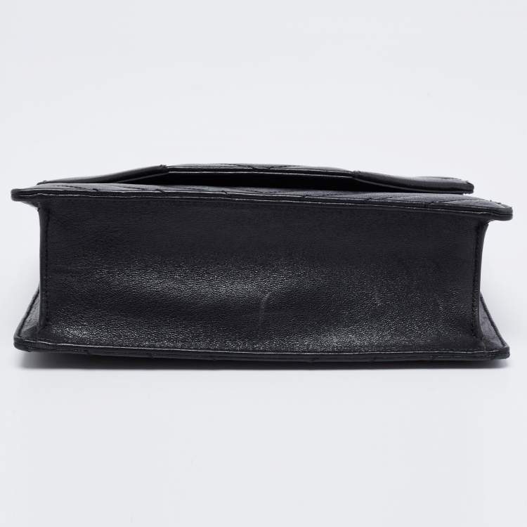 Pre Owned Saint Laurent Black Matelassé Leather Betty Shoulder Bag