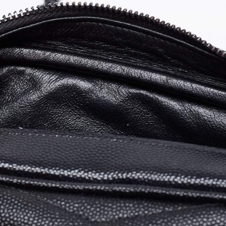 Pre Owned Saint Laurent Black Quilted Leather Lou Camera Crossbody Bag