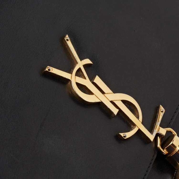 Pre Owned Saint Laurent Black Leather Kate Tassel Shoulder Bag