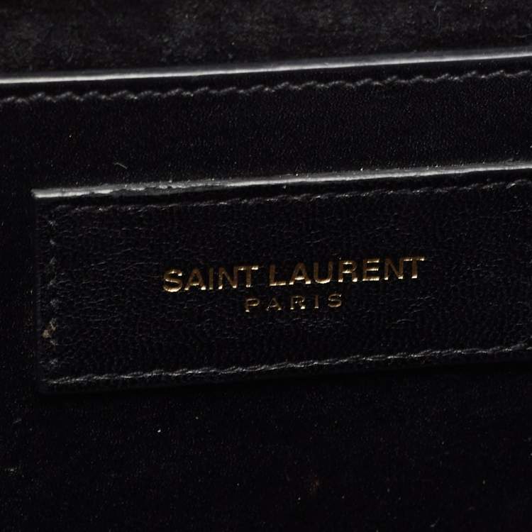 Pre Owned Saint Laurent Black Leather Kate Tassel Shoulder Bag