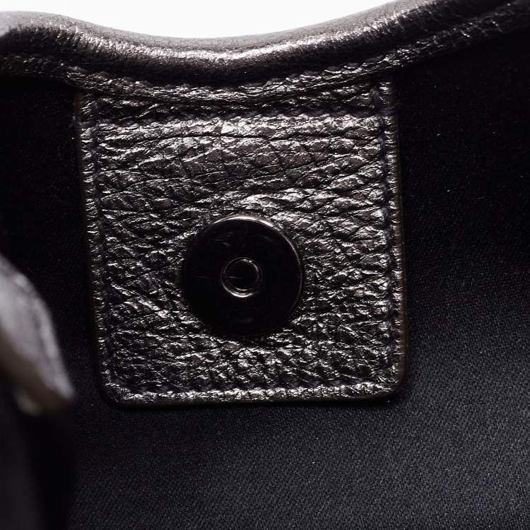 Pre Owned Yves Saint Laurent Grey Leather Mombasa Hobo
