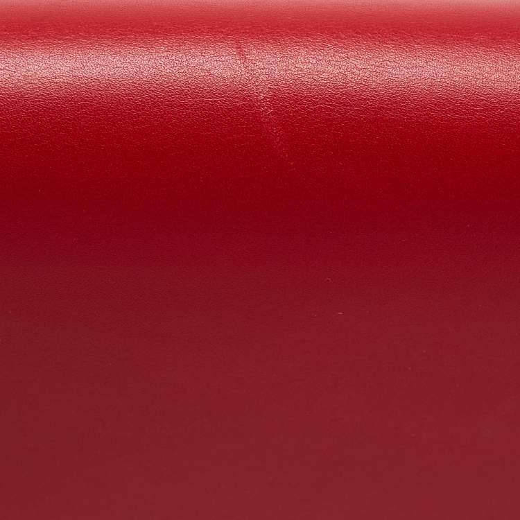 Pre Owned Saint Laurent Red Leather Medium Kate Tassel Shoulder Bag