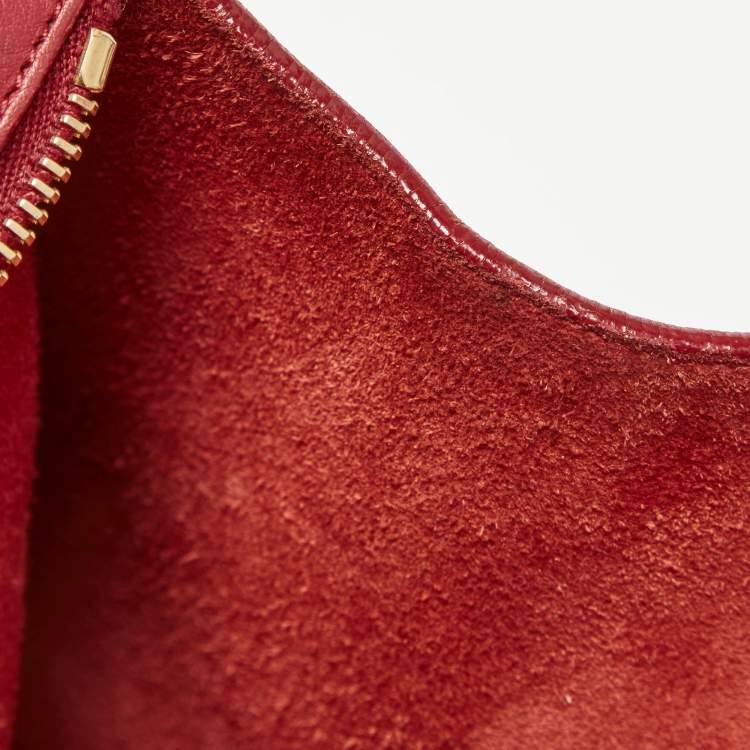 Pre Owned Saint Laurent Red Leather Ligne Y Cabas Bag