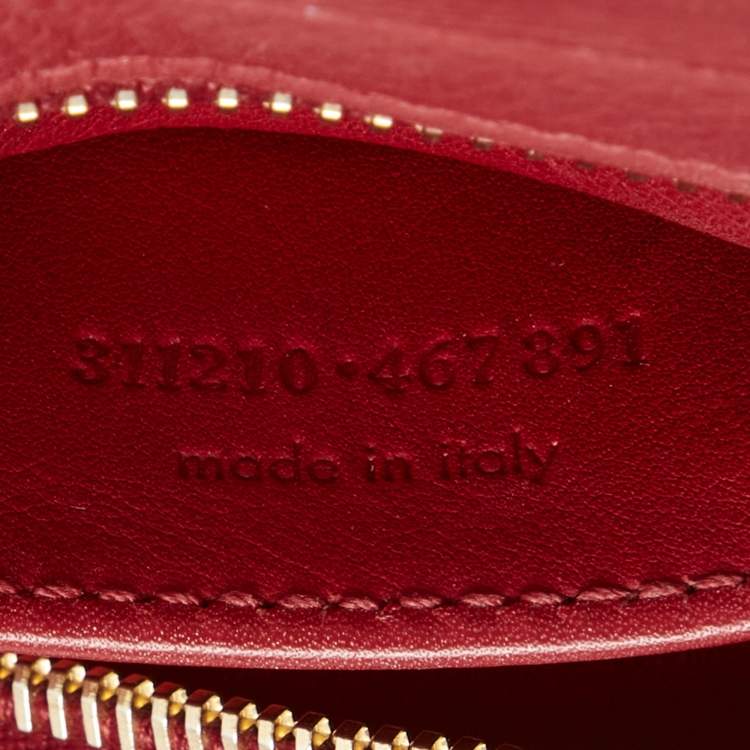 Pre Owned Saint Laurent Red Leather Ligne Y Cabas Bag