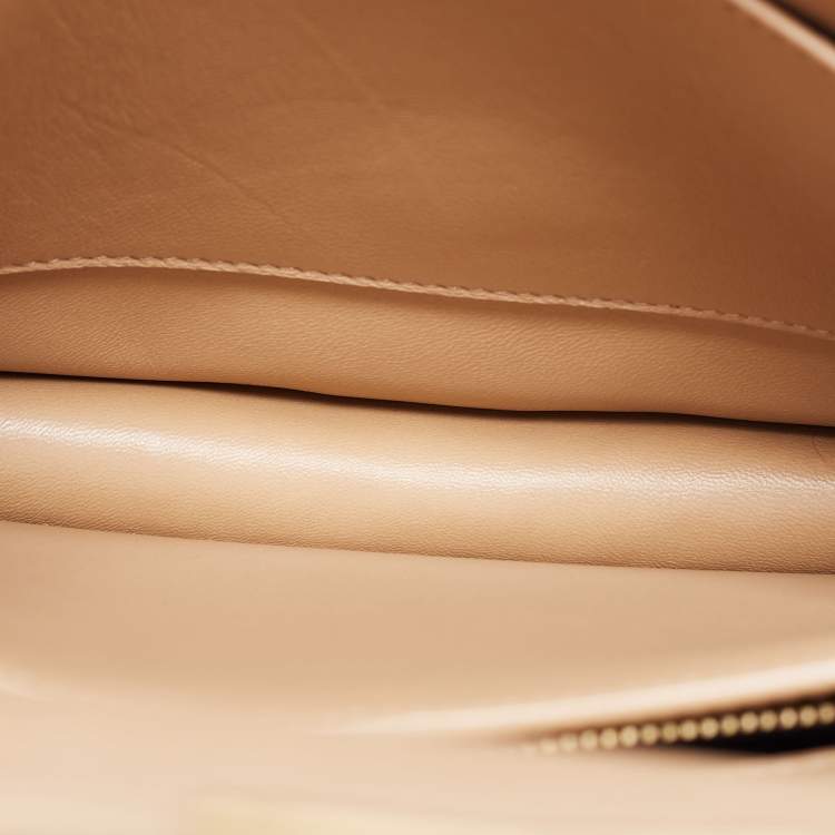 Pre Owned Saint Laurent Beige Python Medium Cassandra Shoulder Bag