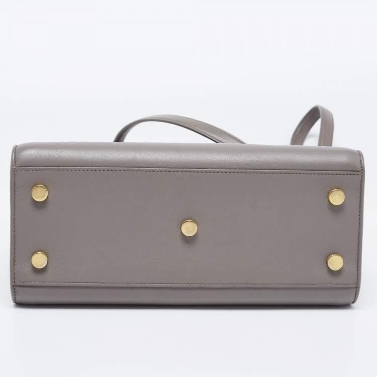 Pre Owned Saint Laurent Grey Leather Baby Classic Sac De Jour Tote