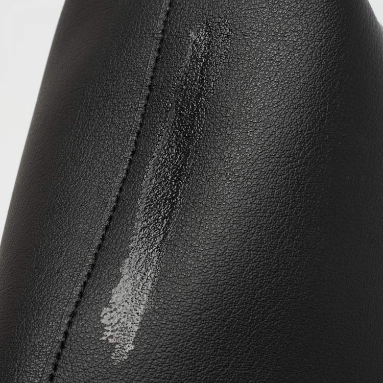 Pre Owned Saint Laurent Black Leather Toy Shopper Tote