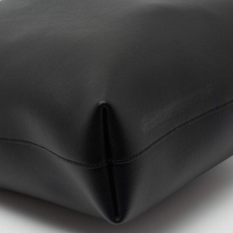 Pre Owned Saint Laurent Black Leather Toy Shopper Tote