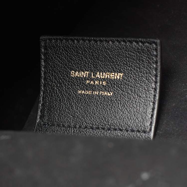 Pre Owned Saint Laurent Black Leather Toy Shopper Tote