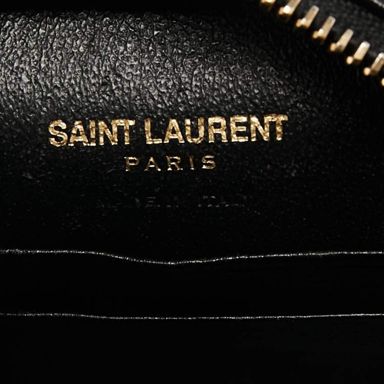 Pre Owned Saint Laurent Black Leather Mini Blogger Crossbody Bag